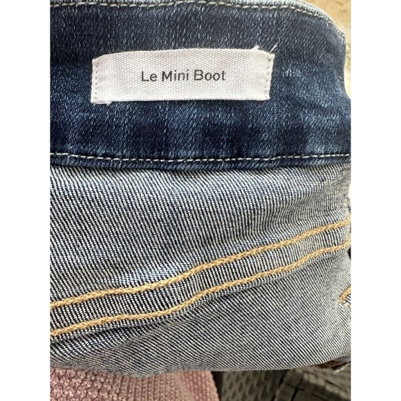 Frame Womens Le Mini Boot Denim Jeans Blondie Medium Wash Distress Boot Cut 31 - Picture 14 of 16
